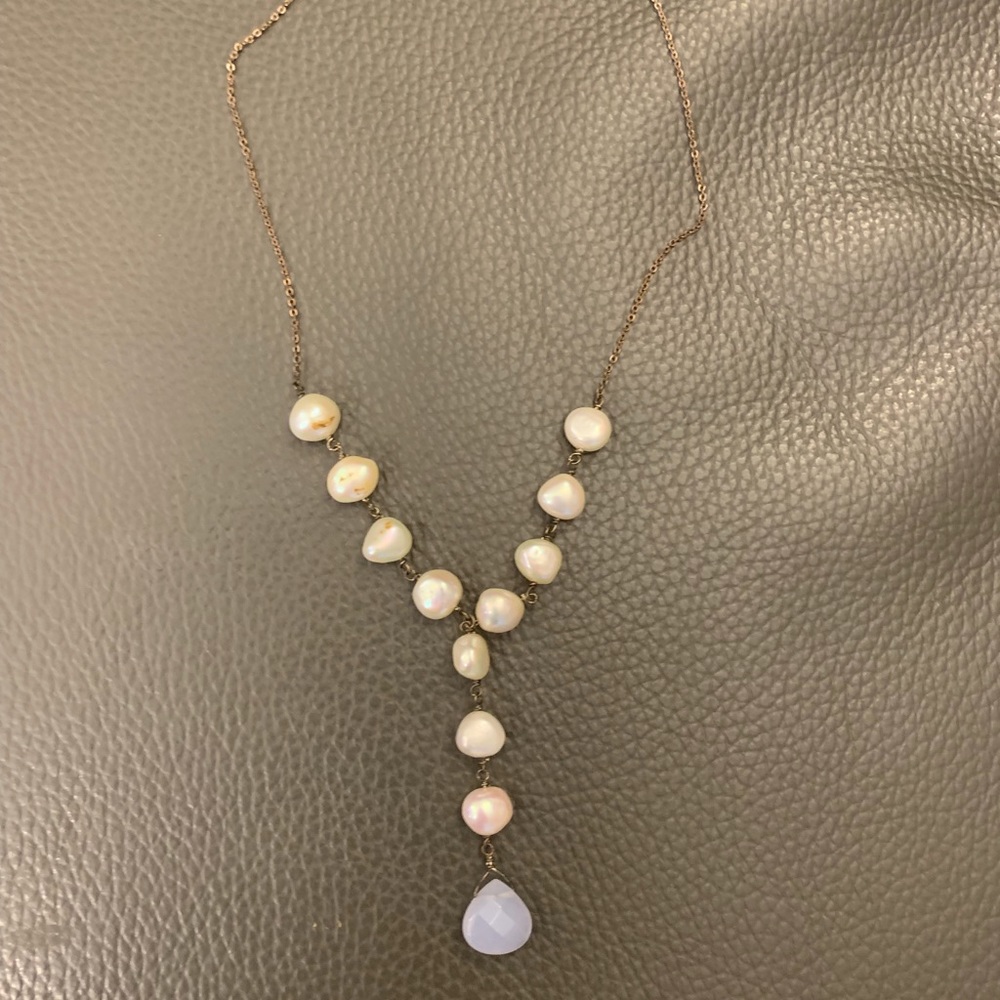 Susan Michel Pearl drop necklace